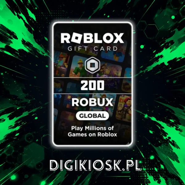 Roblox Gift Card 200 Robux – kod cyfrowy Global, DigiKiosk