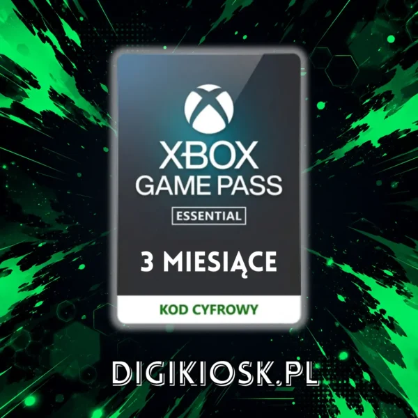 Xbox Game Pass Essential 3 miesiące - kod cyfrowy DigiKiosk